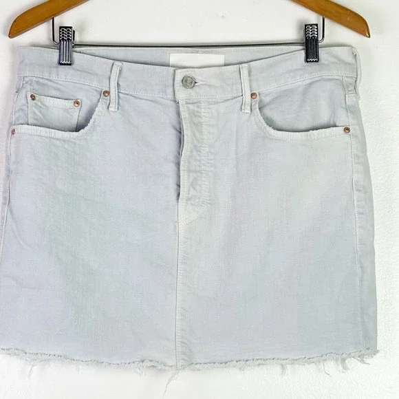 Mother Superior Women's Distressed Denim Mini Skirt Vagabond Fray Size 30 - Picture 8 of 11